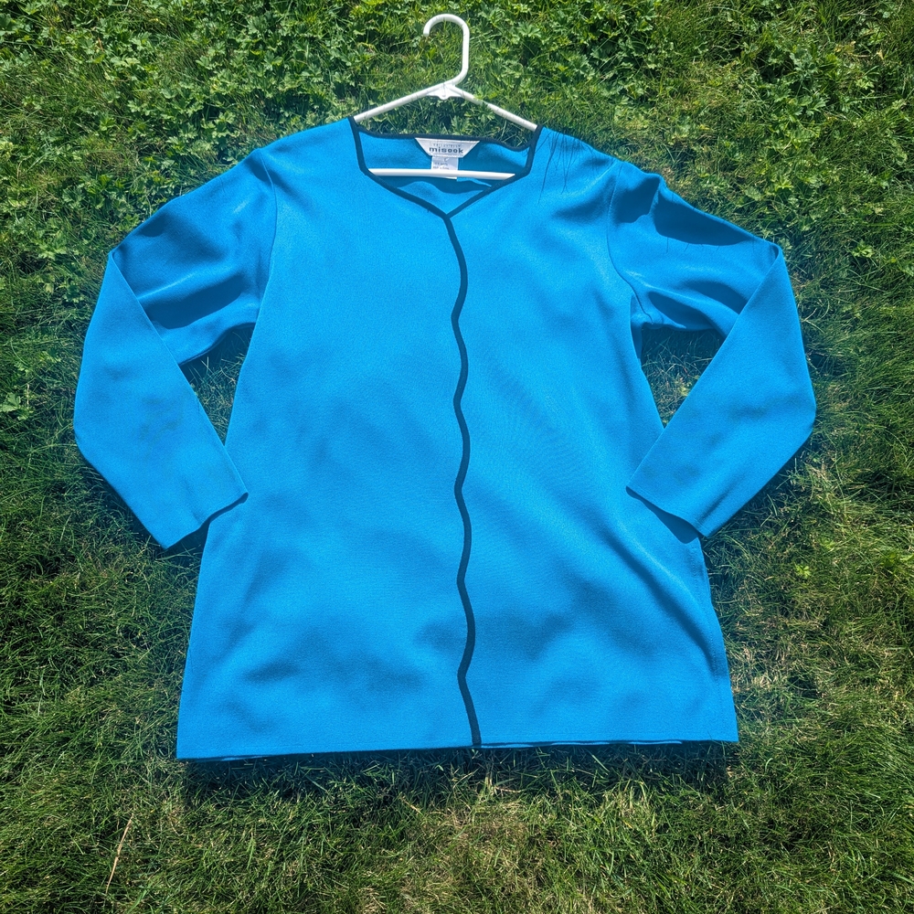 Blue Long Sleeve Tunic Top